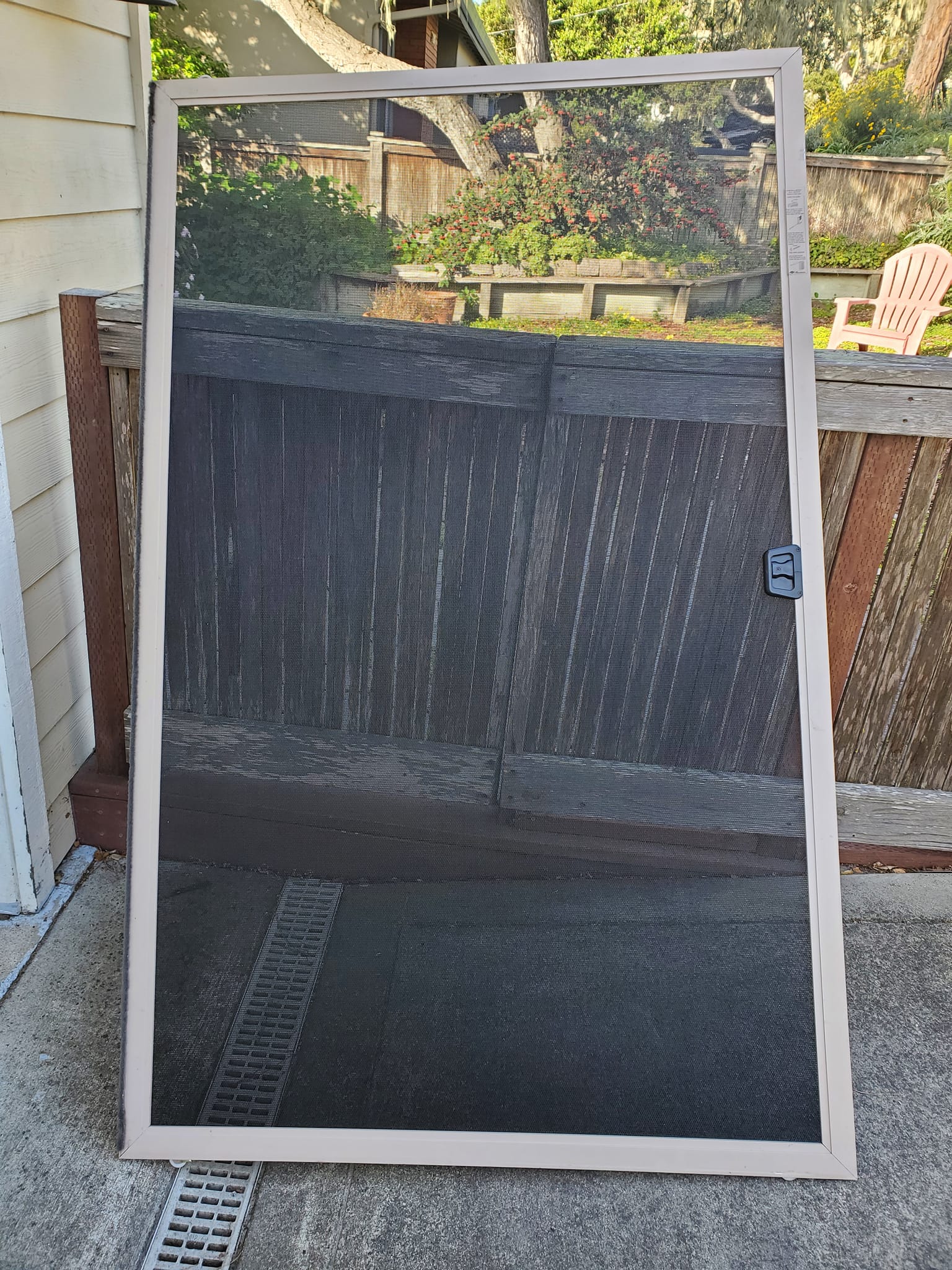 Large window screen — after re-screening