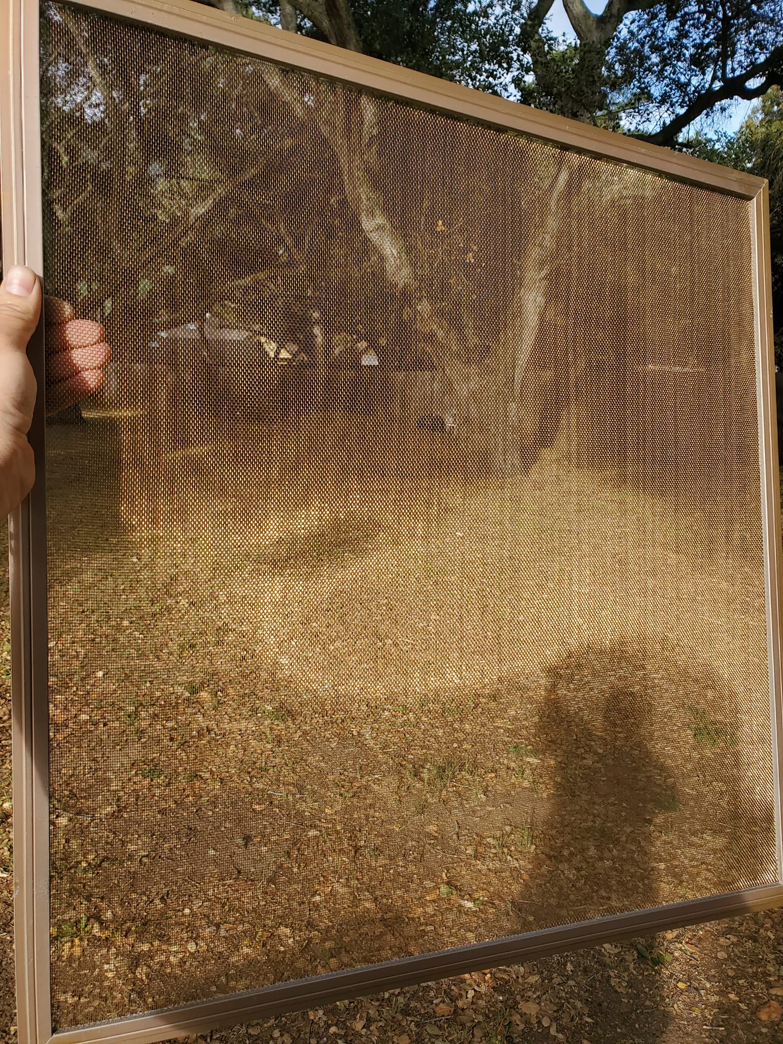 Freshly re-screened frame — ready for installation