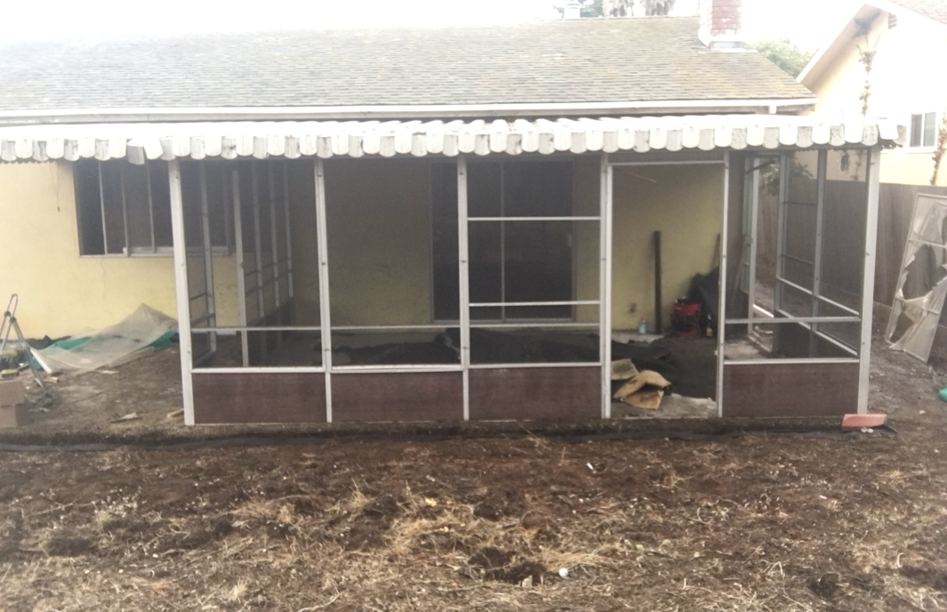 Screened-in porch — full screen installation